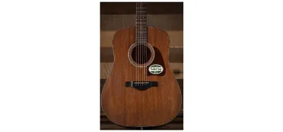 Ibanez AW54OPN Artwood dreadnought acoustic guitar with open-pore natural mahogany finish