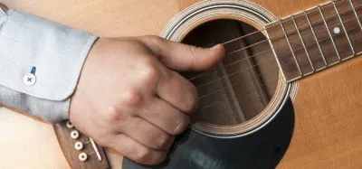 Acoustic guitar set up for fingerstyle playing