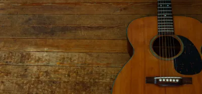 Martin acoustic guitar with spruce top and rosewood body