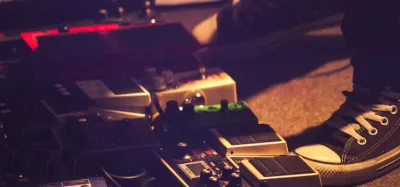 Overdrive pedals on a worship guitar pedalboard