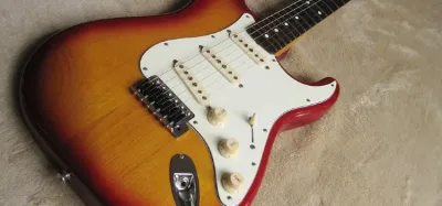 Set of three Stratocaster single-coil pickups laid out for installation