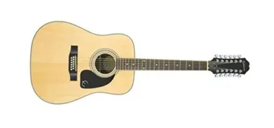Epiphone DR-212 12-string acoustic dreadnought guitar in natural finish