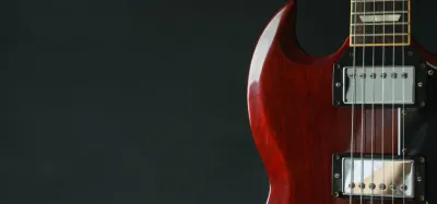 Gibson SG electric guitar with its signature double-cutaway body