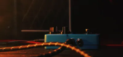 TC Electronic Ditto Looper pedal connected with another effects pedal on a guitar pedalboard