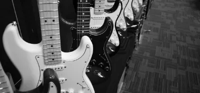 Vintage 1970s lawsuit-era electric guitar copy of a classic design